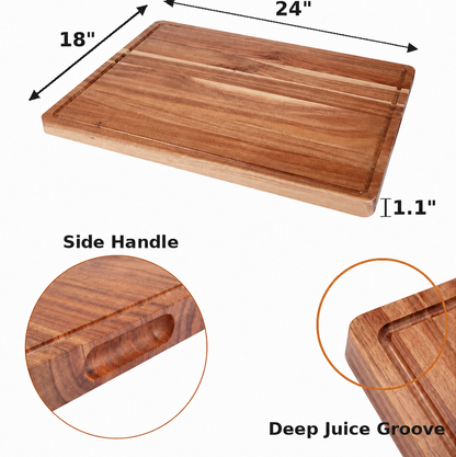 Gathering — 24x18x1.1in acacia charcuterie board size